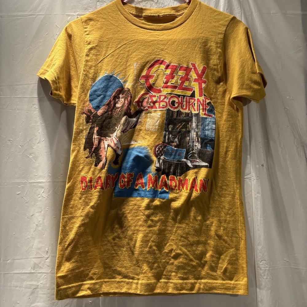 Ozzy Osbourne Diary Of A Madman Graphic Tee SM Short Sleeve Retro Branded Gold